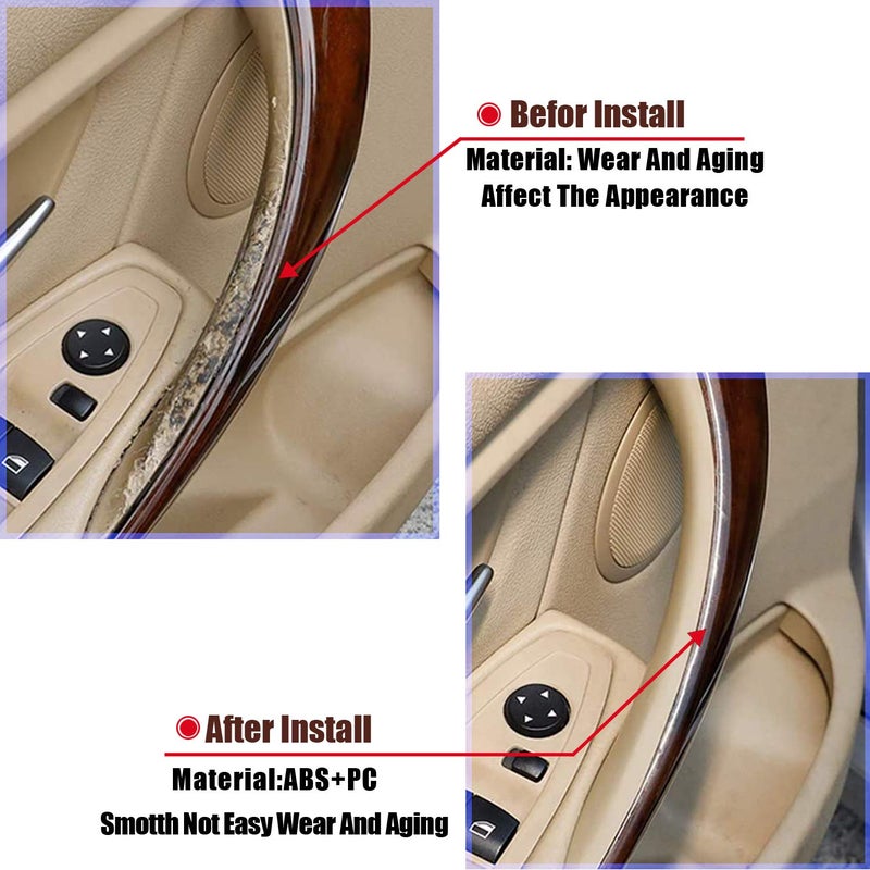 FEXON 2PCS Door Pull Handle Covers Replacement for BMW 3 4 Series Driver & Passenger Side F30 F35 320i 320Li 328i 328Li 335i 335Li 428i, 435i F32/F36 - Image 3